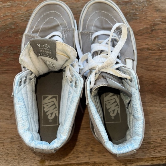 Vans Off The Wall Gray Hi Tops Men's Size 5 Women's 6.5 Skateboard Shoes Unisex - Picture 10 of 10